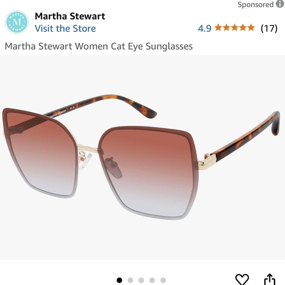 Martha Stewart Sunglasses - very lightly worn